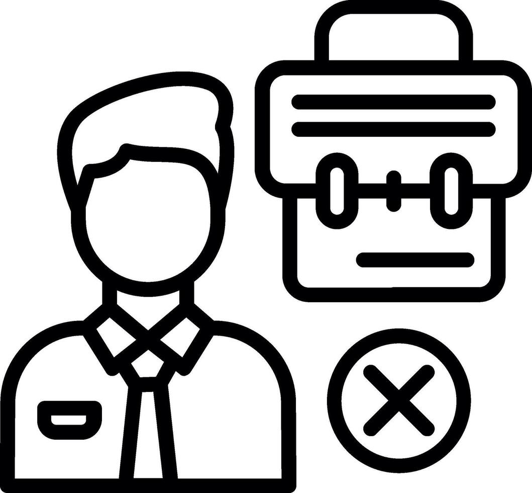 Unemployed Line Icon Design vector