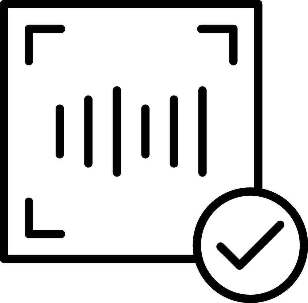 Voice Recognition Line Icon Design vector