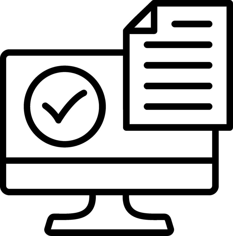 Computer Line Icon Design vector