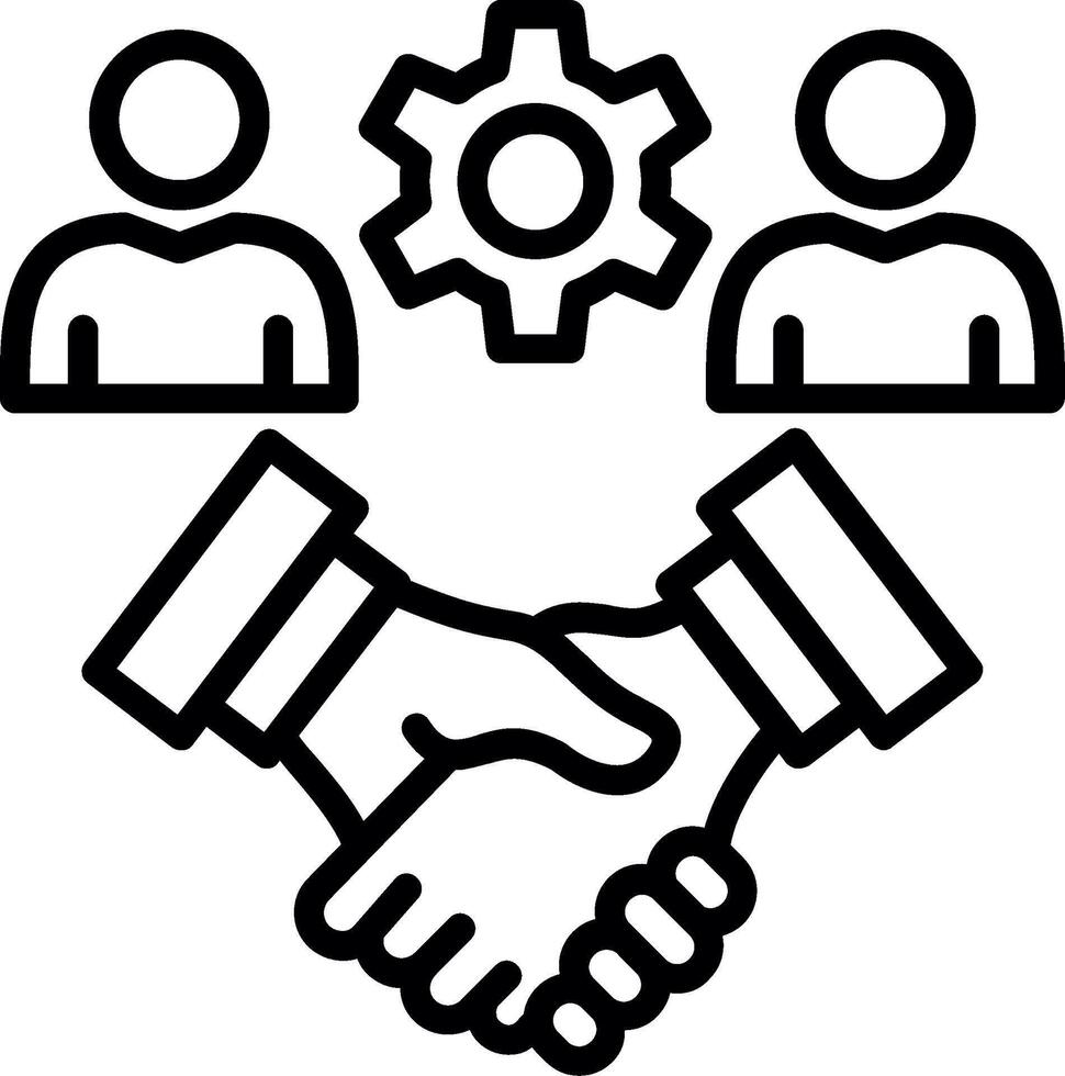 Customer relationship manage Line Icon Design vector