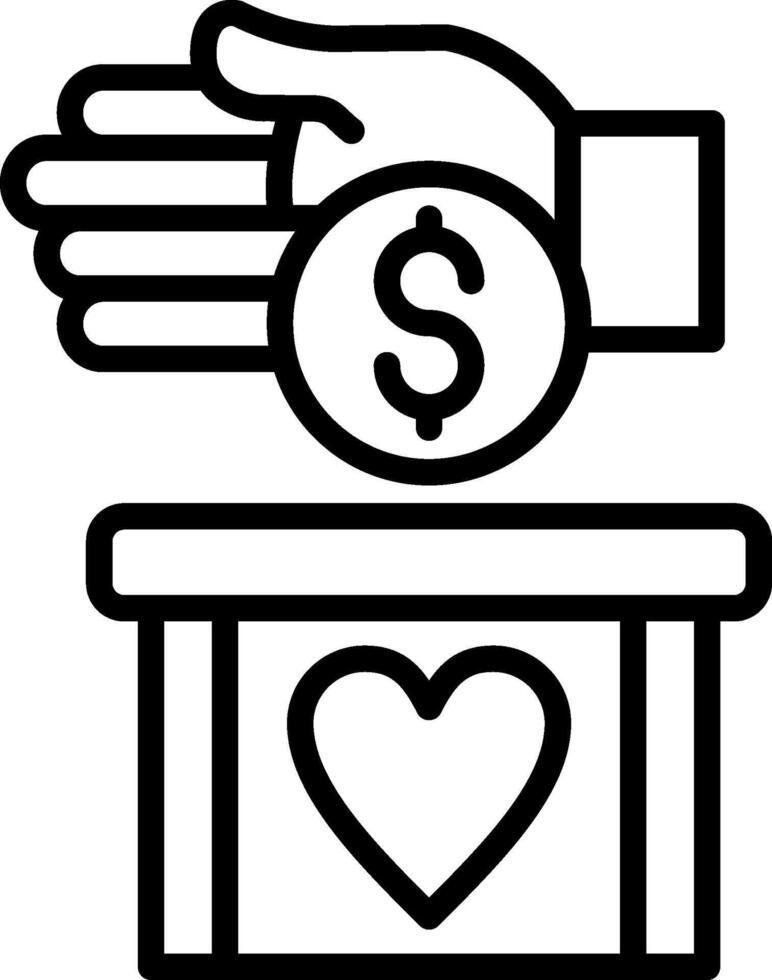 Donate Line Icon Design vector