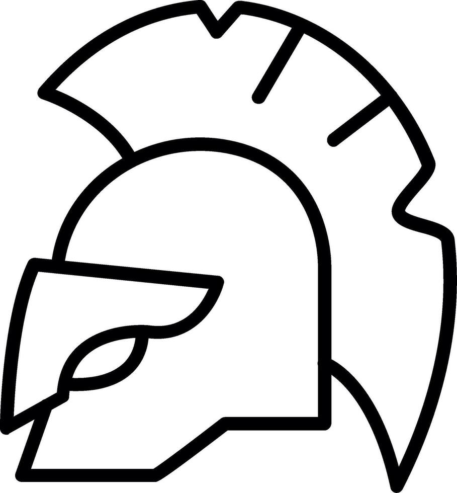 Helmet Line Icon Design vector