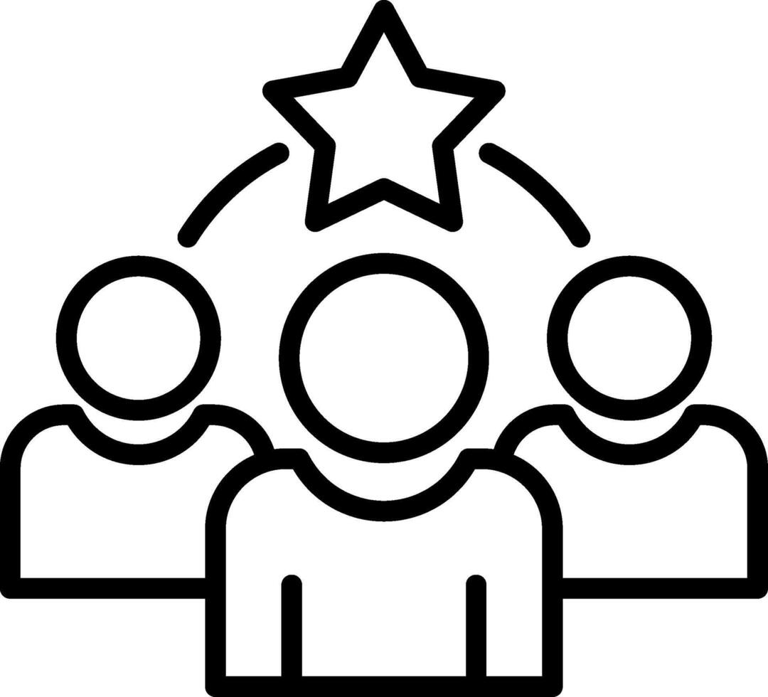 Leadership Line Icon Design vector