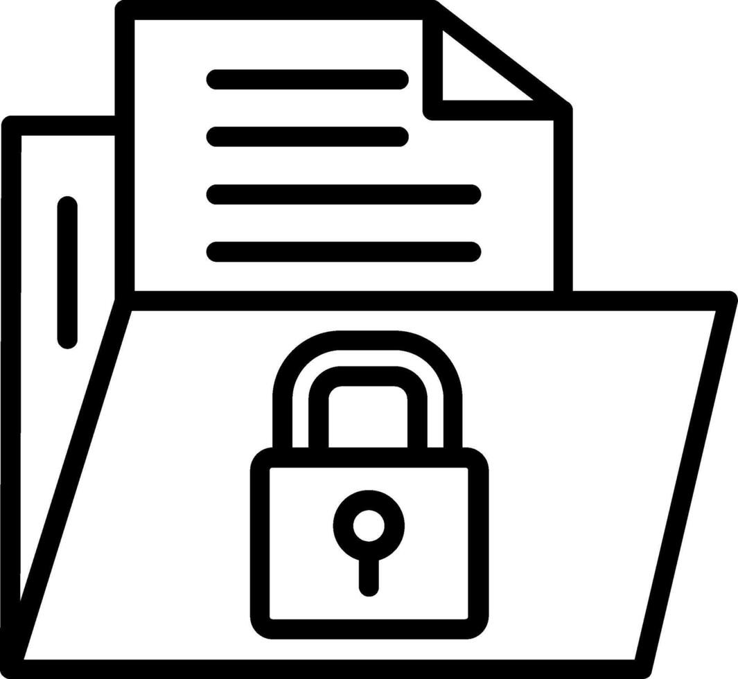 Confidential Line Icon Design vector