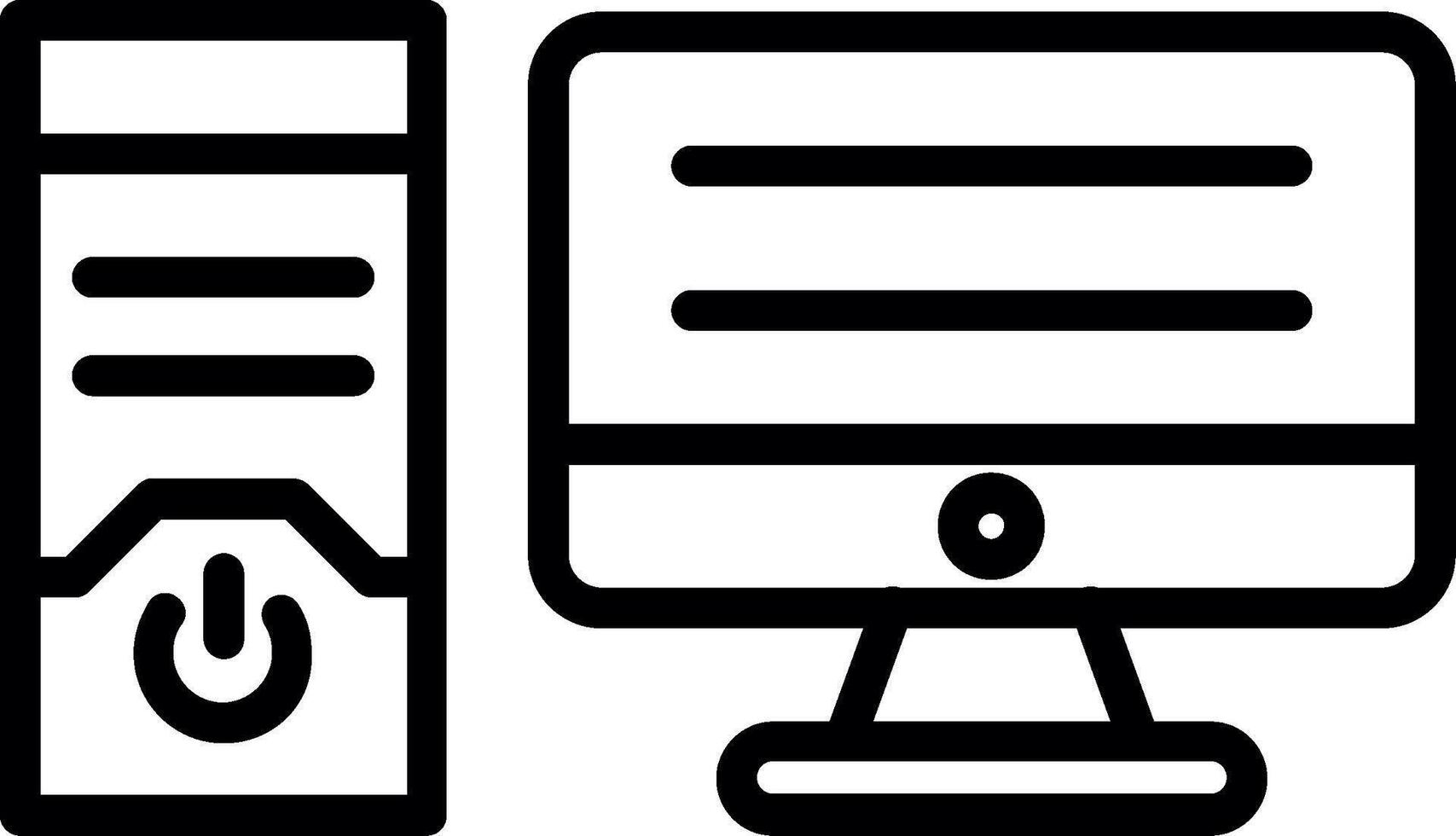 Computer Line Icon Design vector