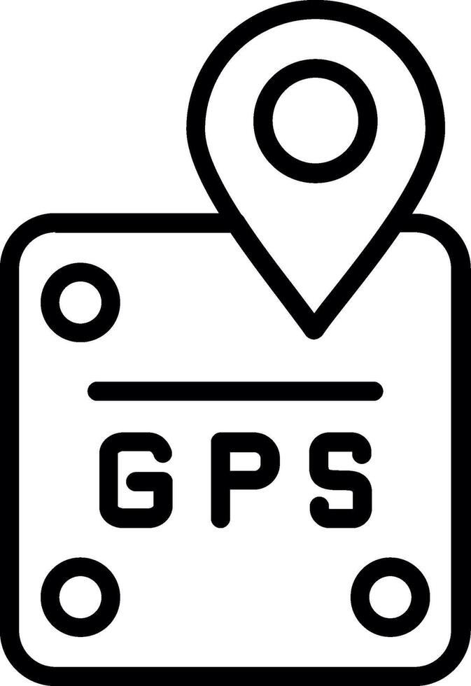 Gps Line Icon Design vector