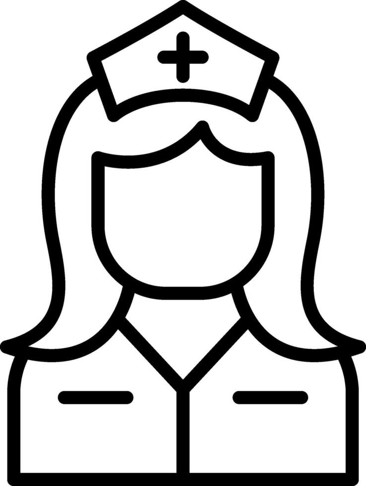 Nurse Line Icon Design vector