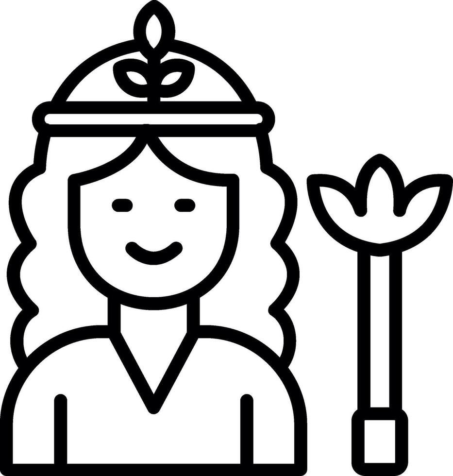 Hera Line Icon Design vector