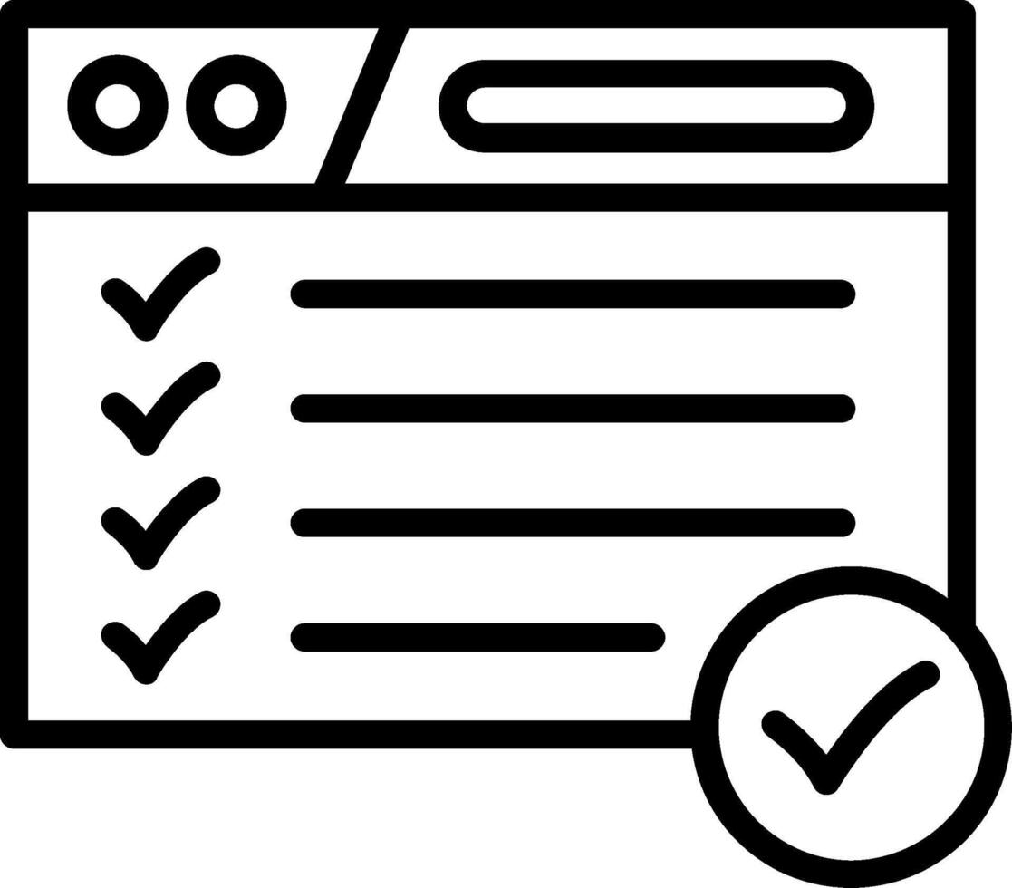 Web Browser Line Icon Design vector