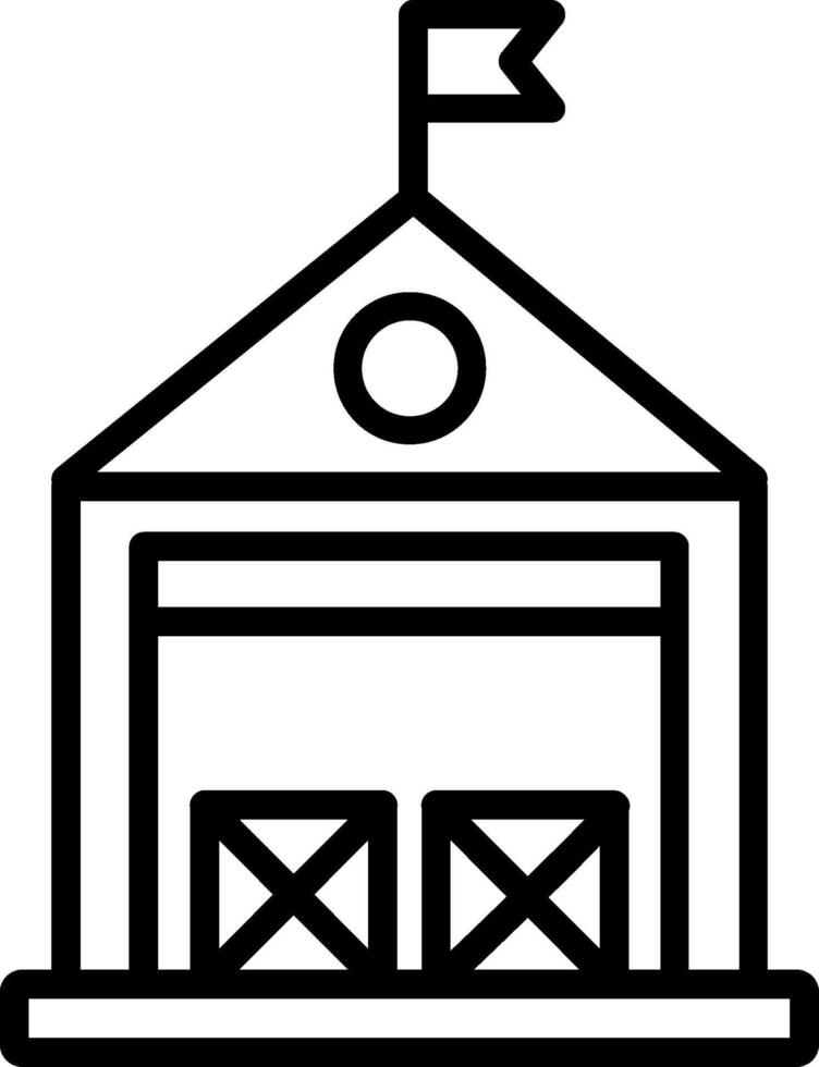 Warehouse Line Icon Design vector
