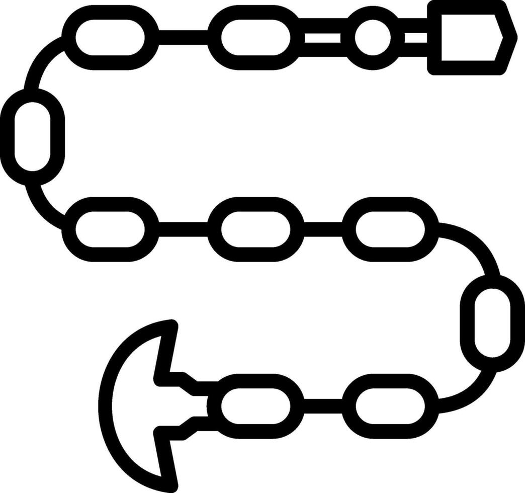 Manriki Line Icon Design vector