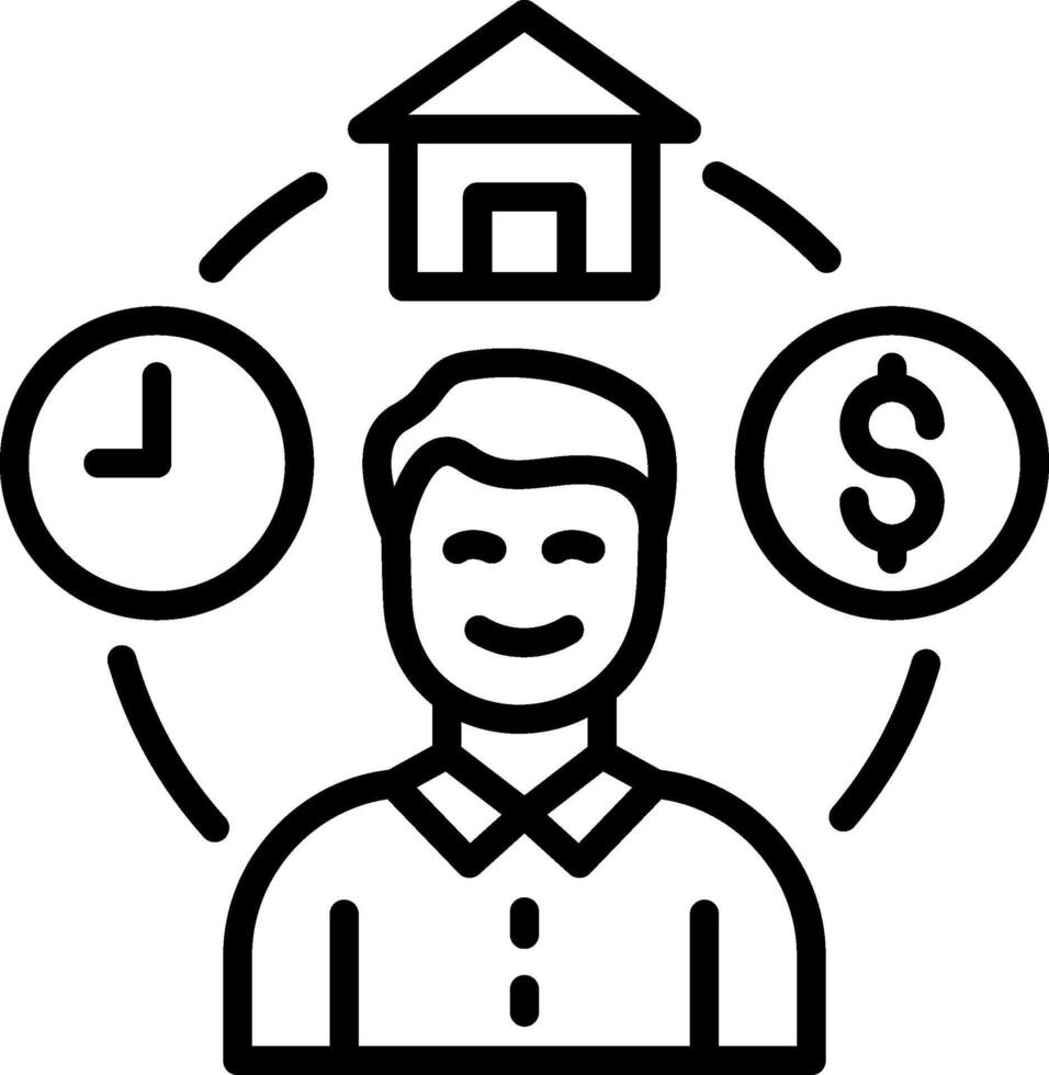 Obligation Line Icon Design vector