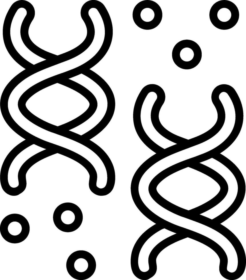 Chromosome Line Icon Design vector