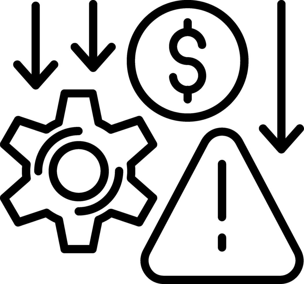 Crisis Management Line Icon Design vector