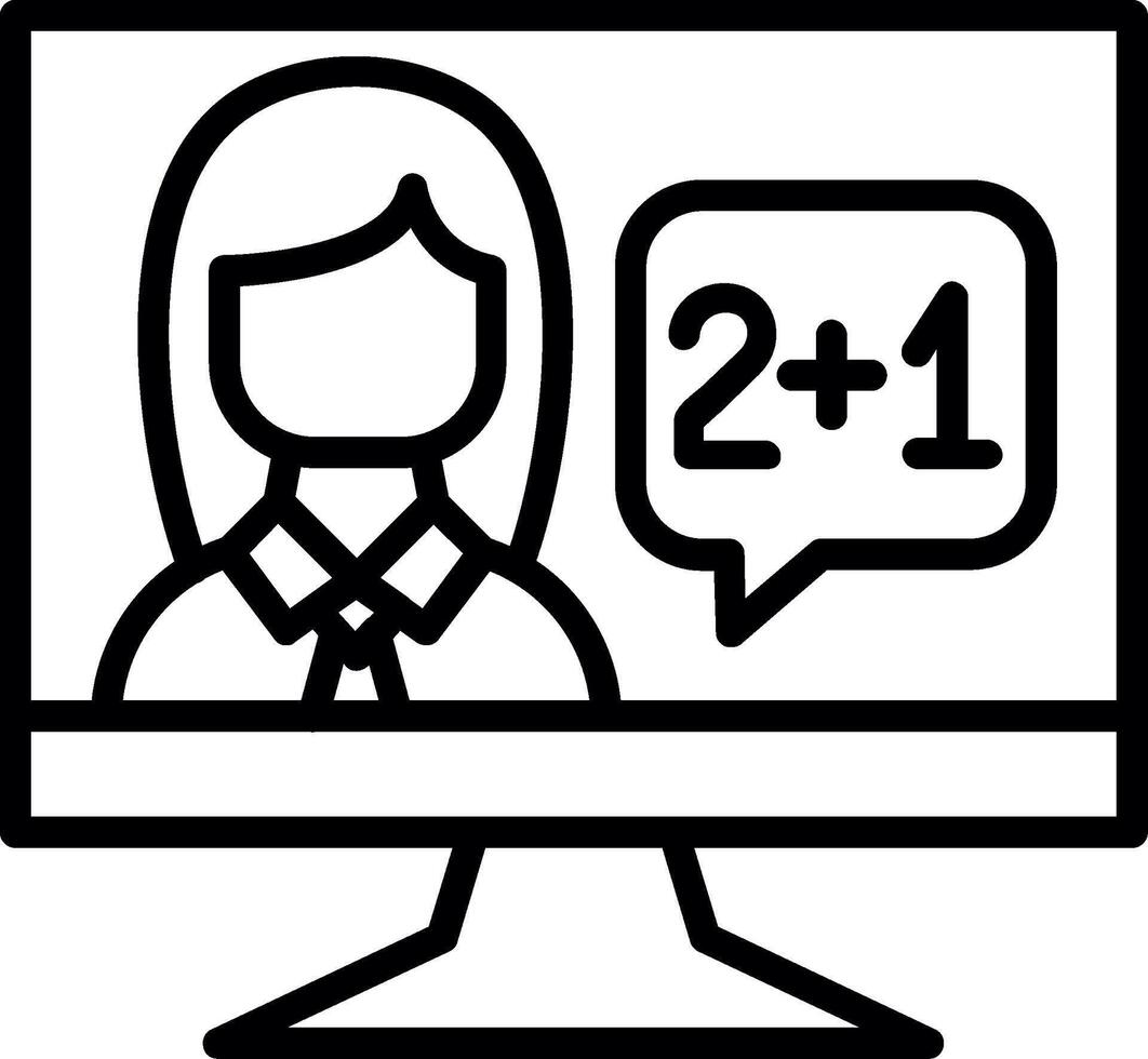 Elearning Line Icon Design vector