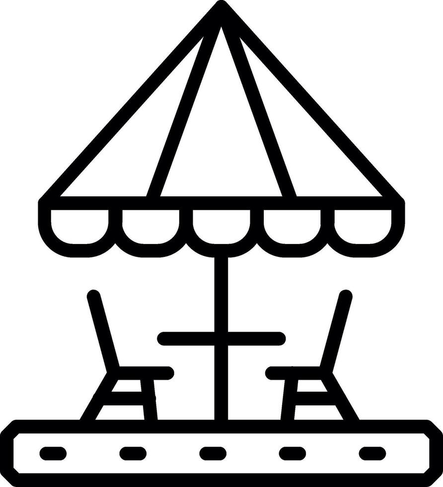 Picnic Area Line Icon Design vector
