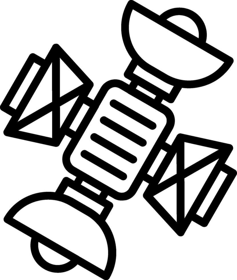 Satellite Tower Line Icon Design vector