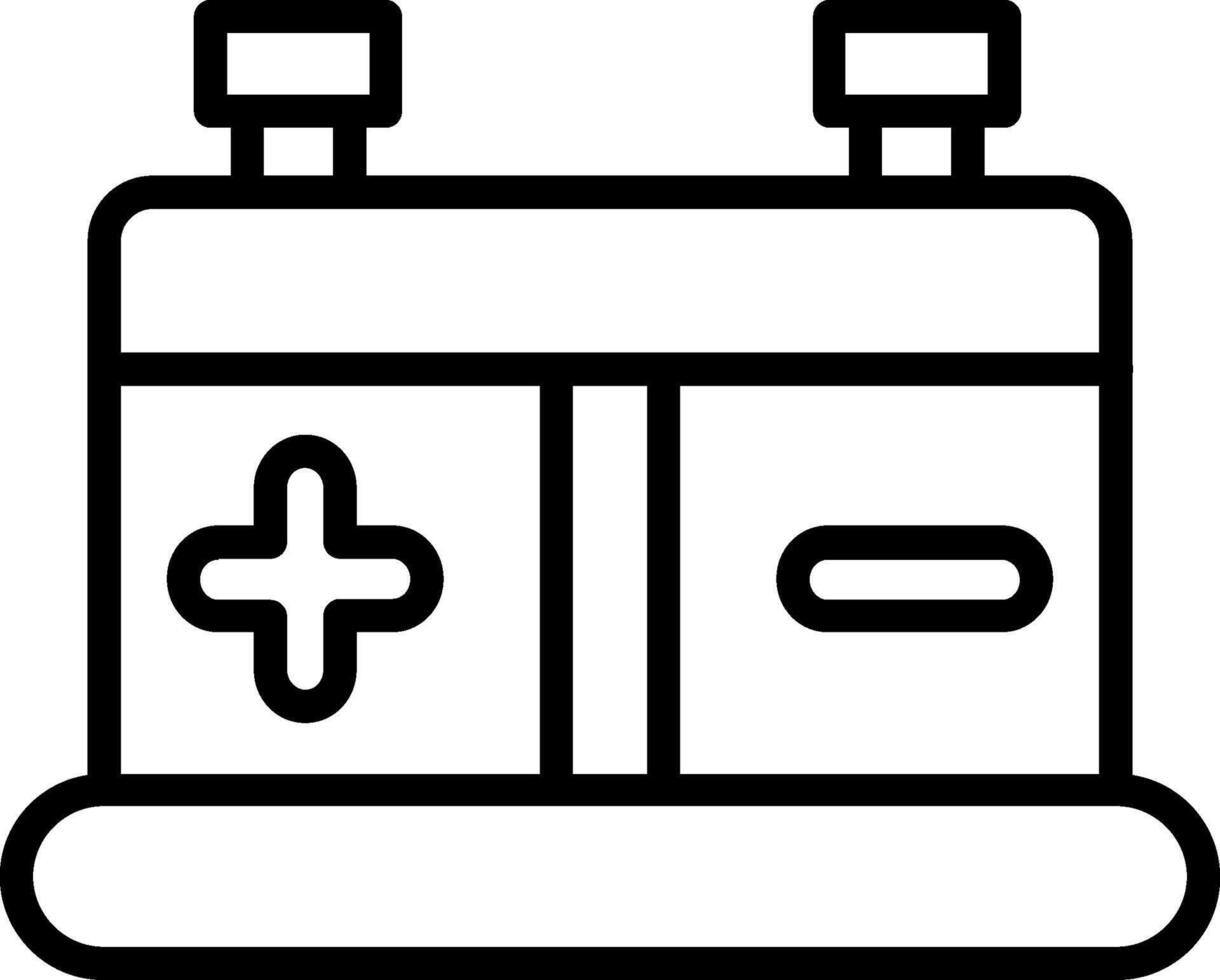Battery Line Icon Design vector