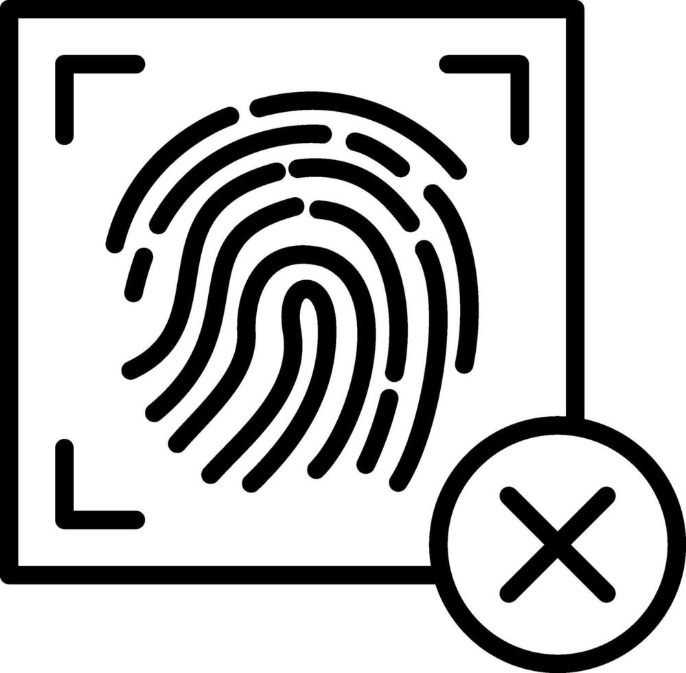 Denied Line Icon Design vector