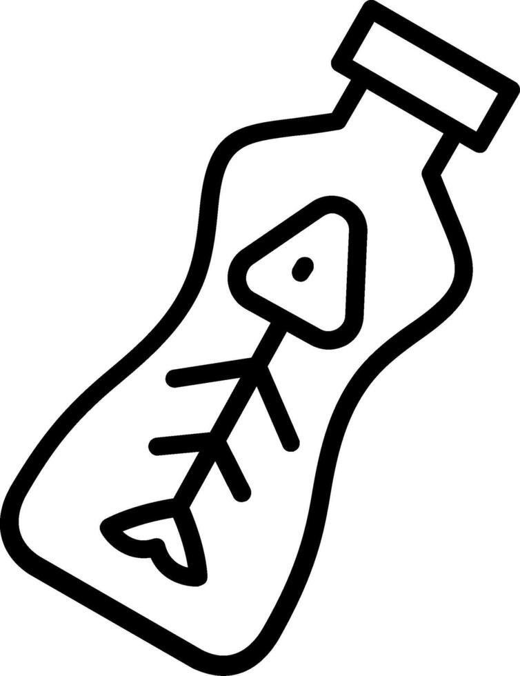 Fish Line Icon Design vector