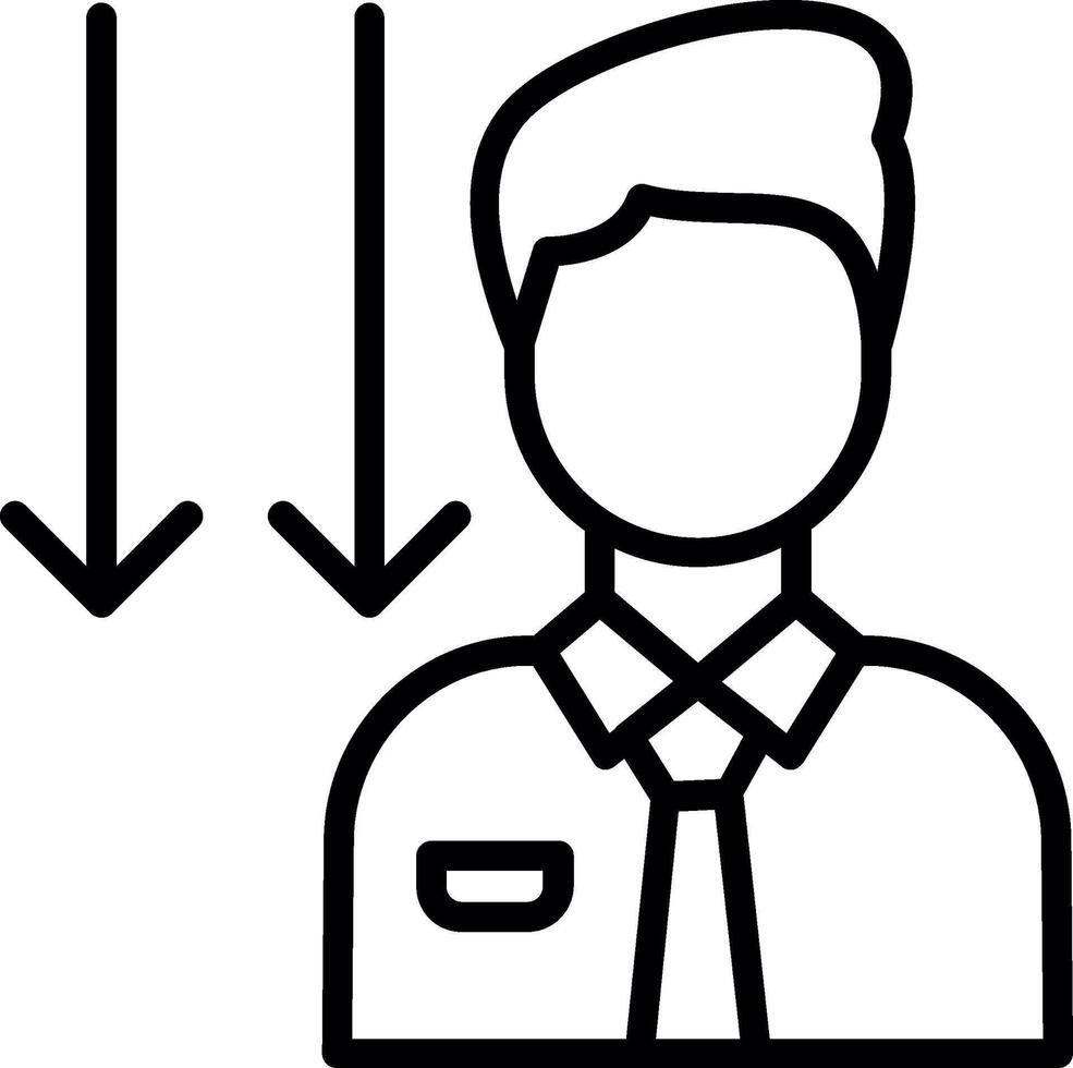 Employee Line Icon Design vector
