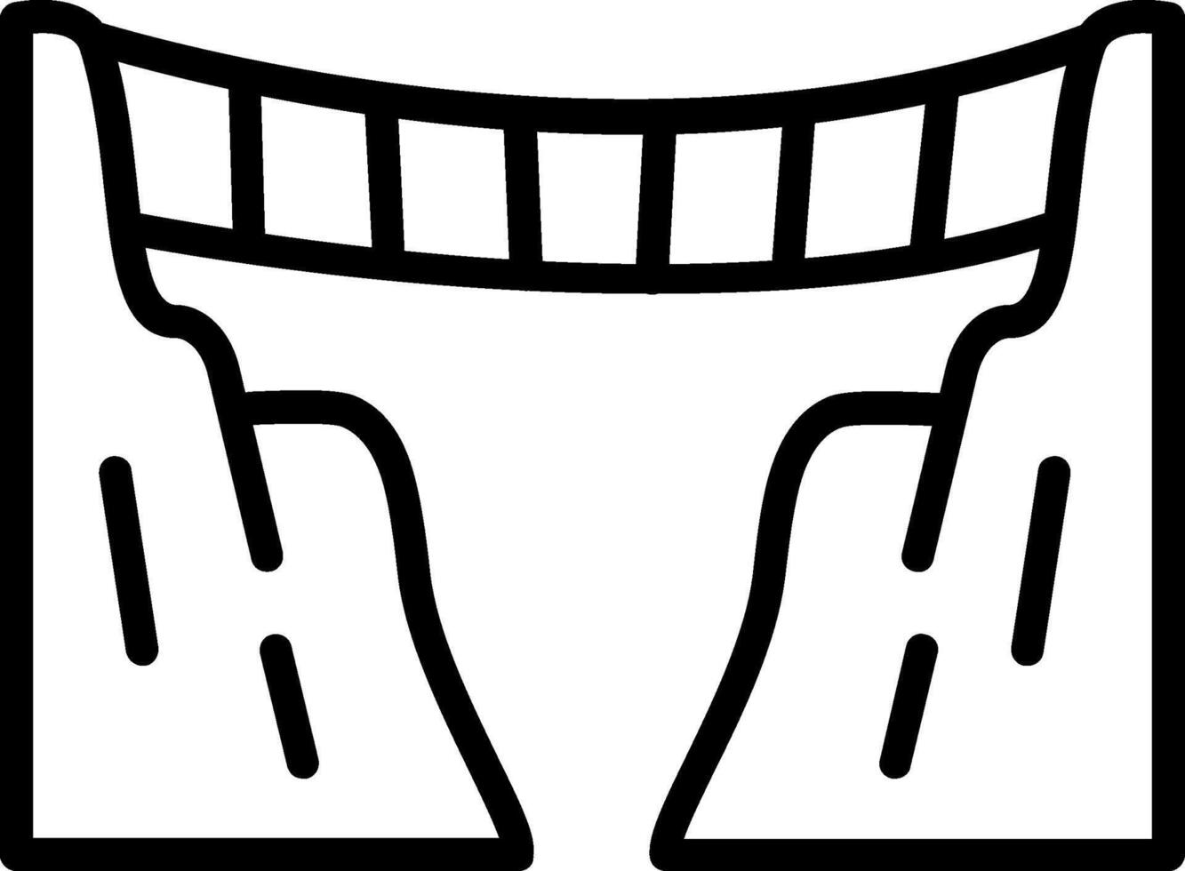 Bridge Line Icon Design vector