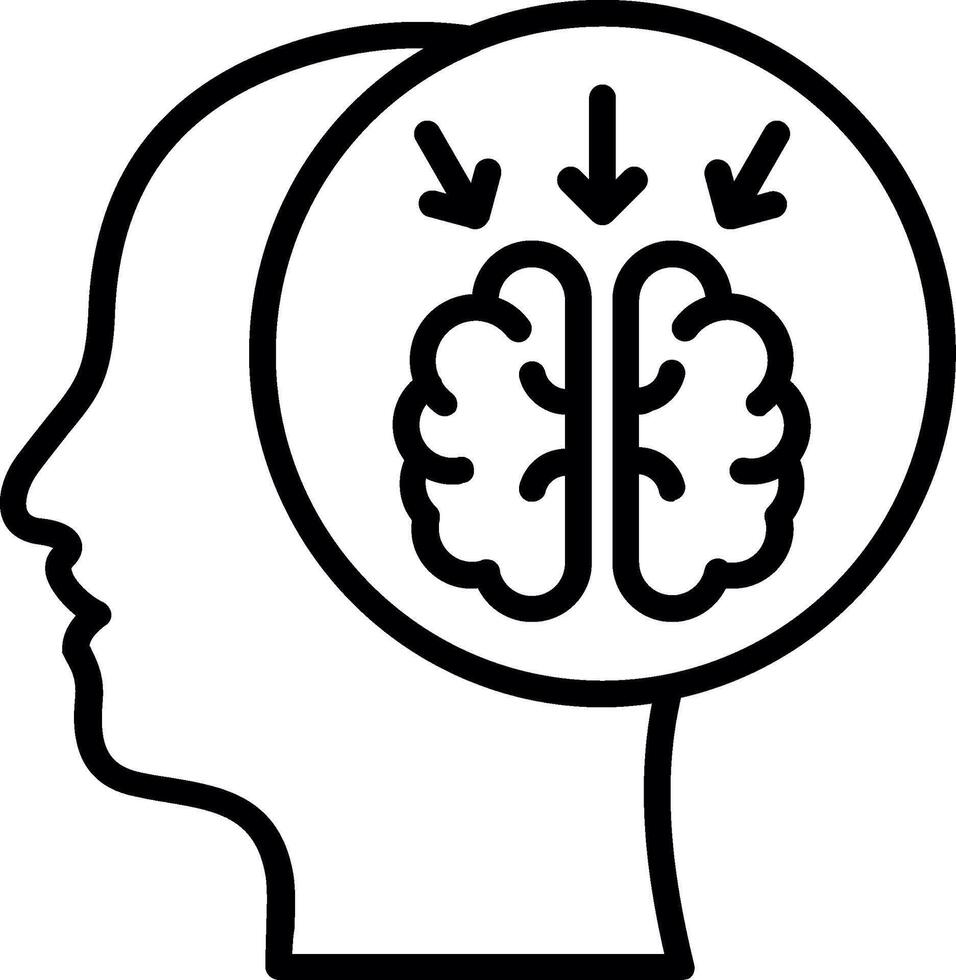 Brainstorming Line Icon Design vector