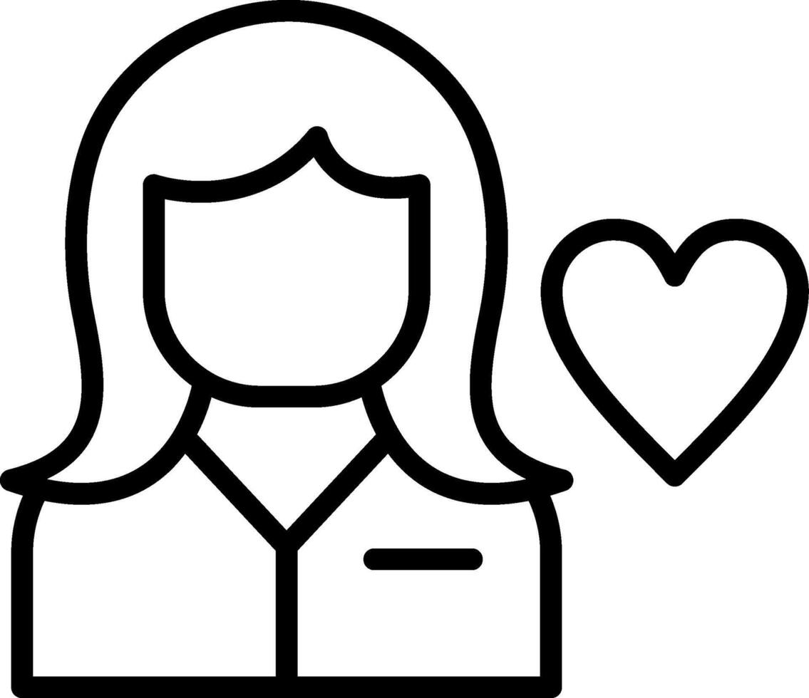 Caregiver Line Icon Design vector