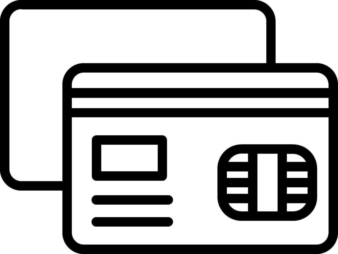 Credit card Line Icon Design vector