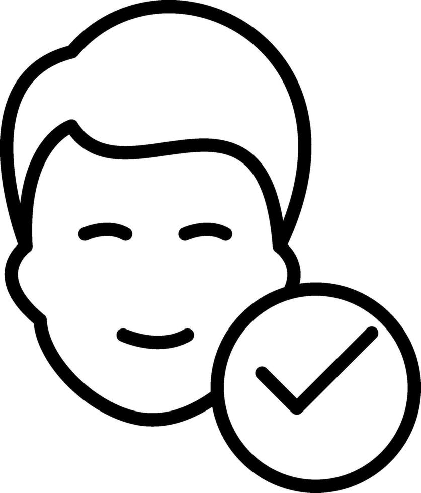 Face Line Icon Design vector