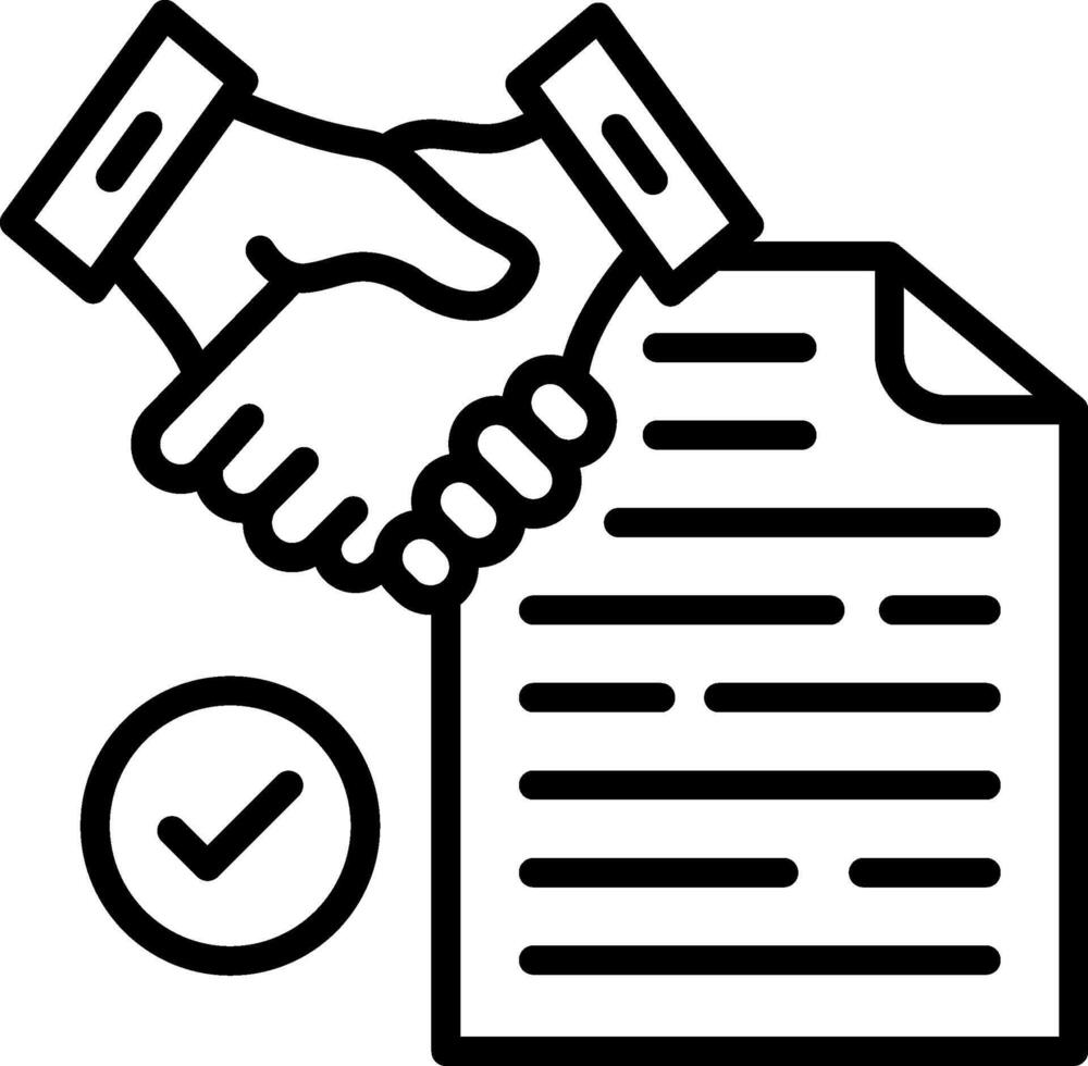 Partnership Line Icon Design vector