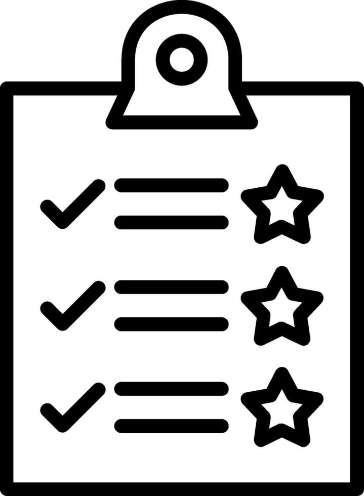 Rating Line Icon Design vector