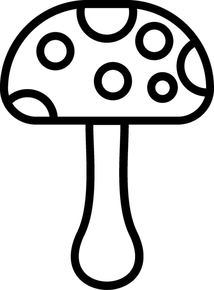 Mushroom Line Icon Design vector