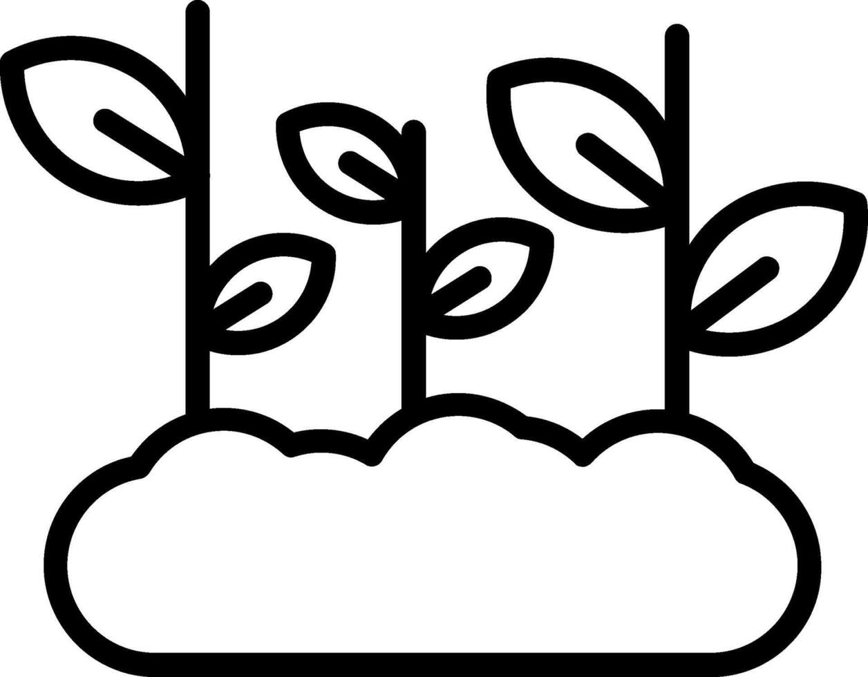 Sprout Line Icon Design vector