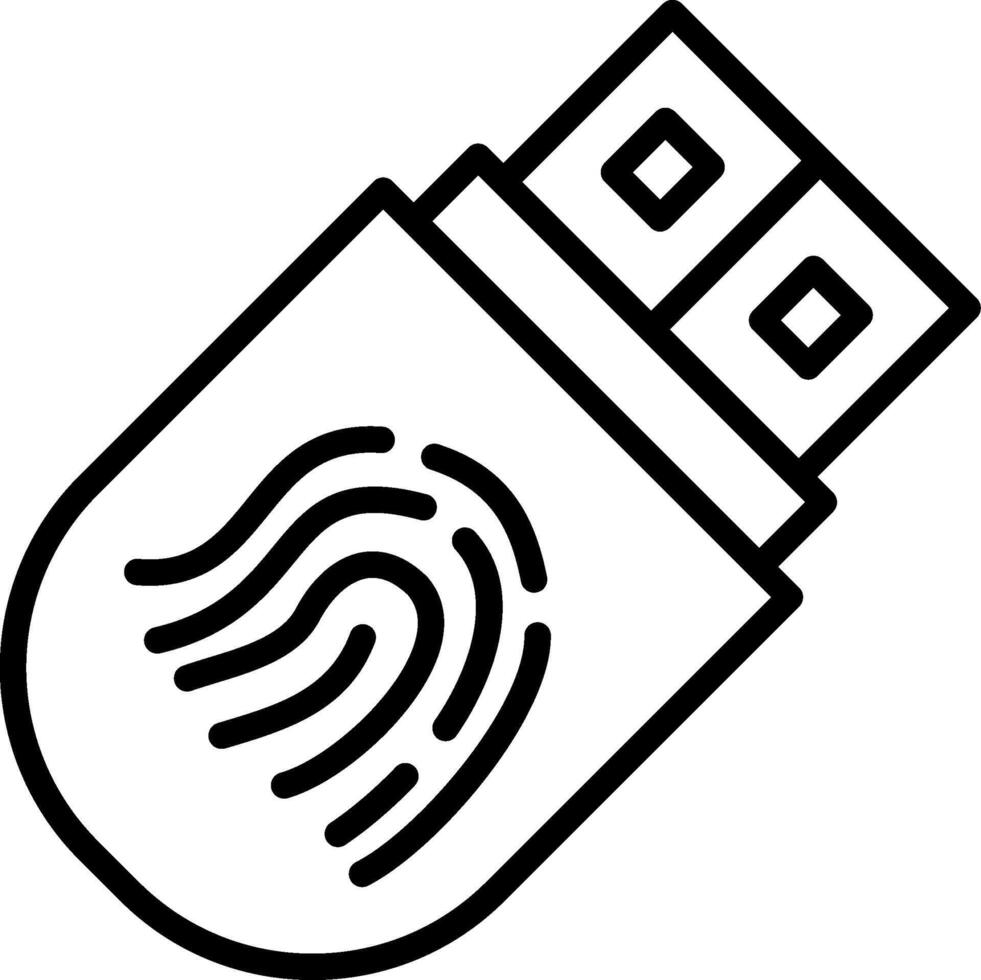 USB Line Icon Design vector