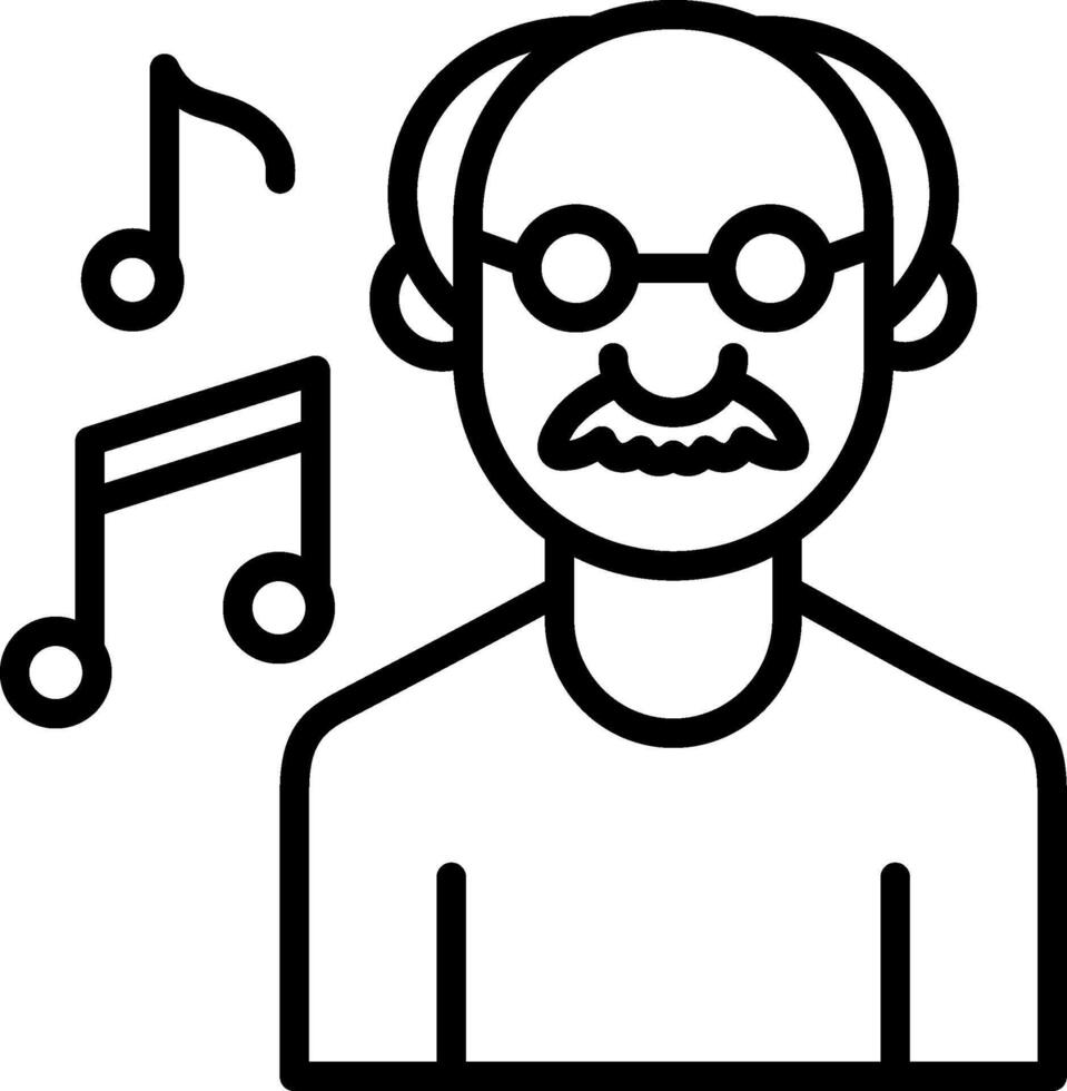 Music Therapy Line Icon Design vector