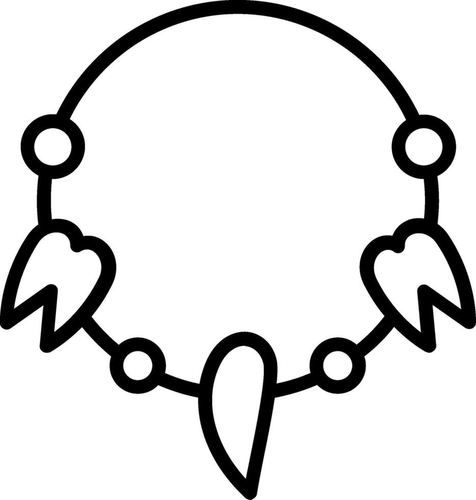 Necklace Line Icon Design vector