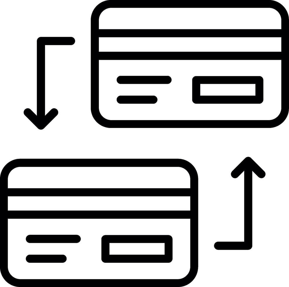 Money Exchange Line Icon Design vector