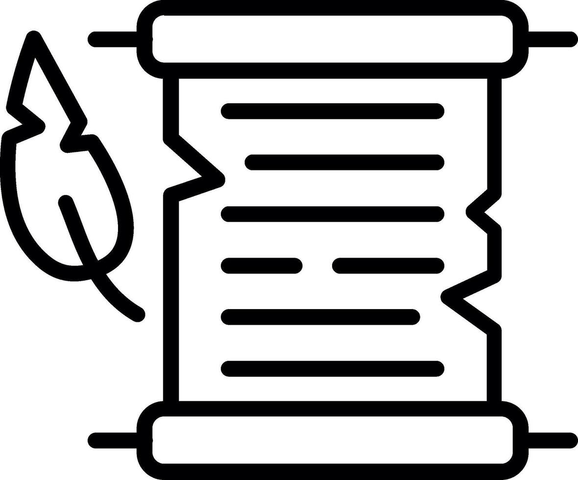 Parchment Line Icon Design vector