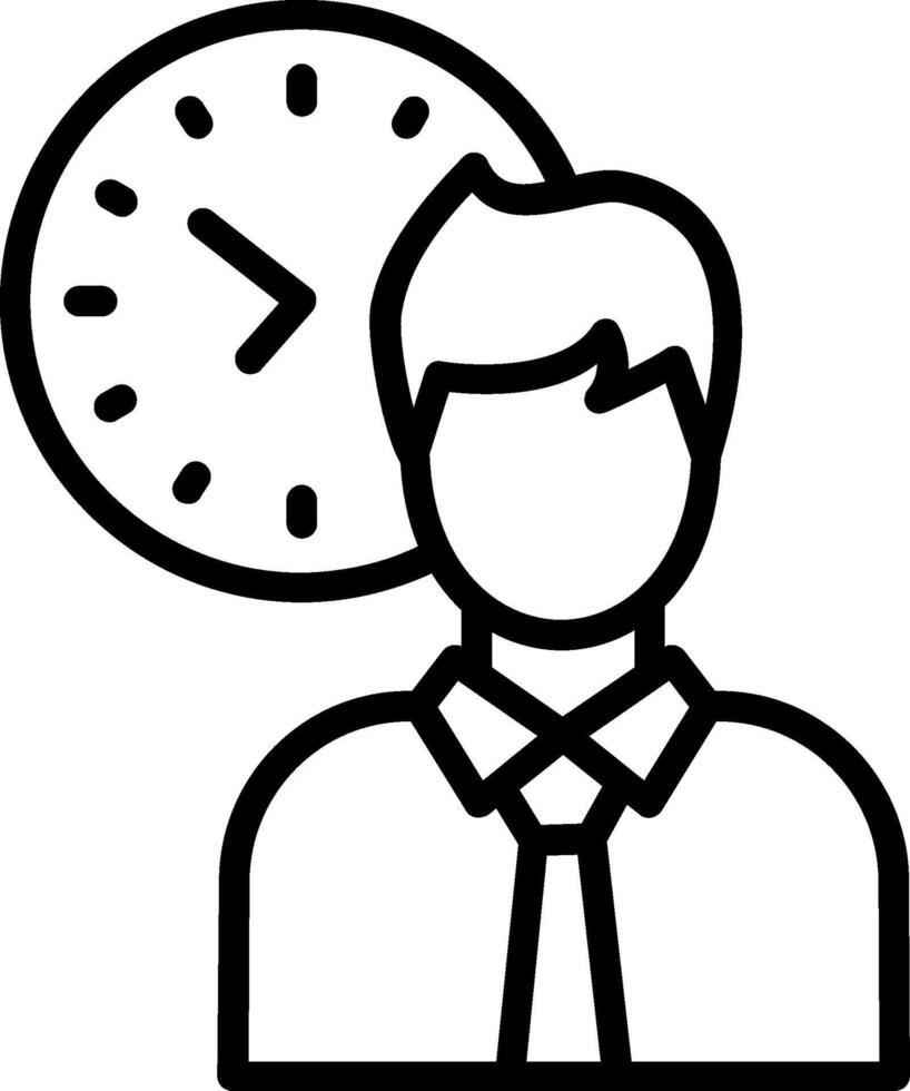 Punctuality Line Icon Design vector