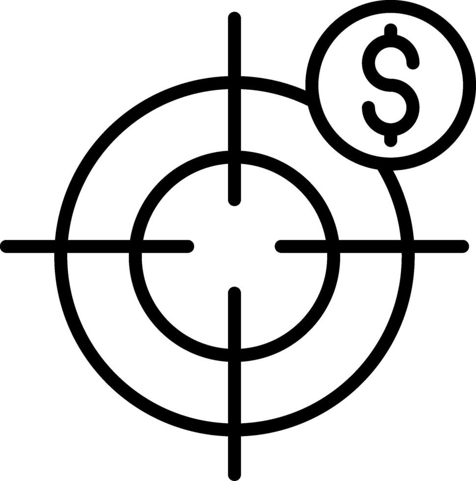 Target Line Icon Design vector