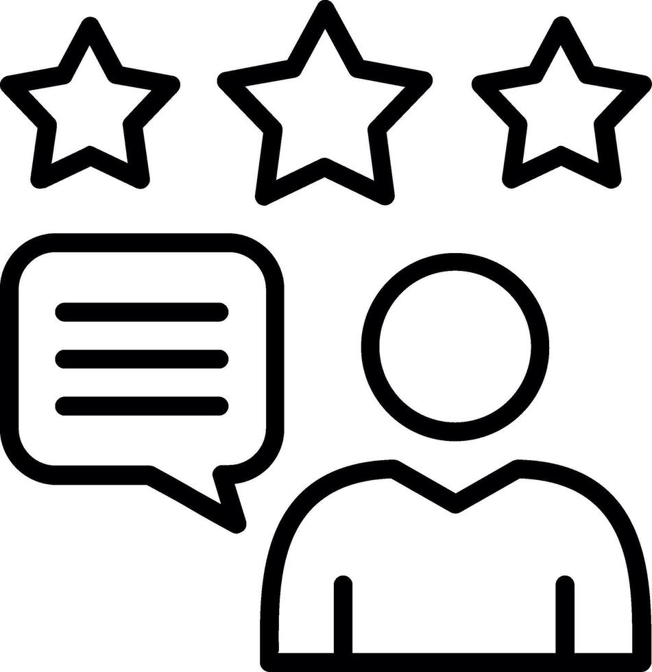 Customer Review Line Icon Design vector