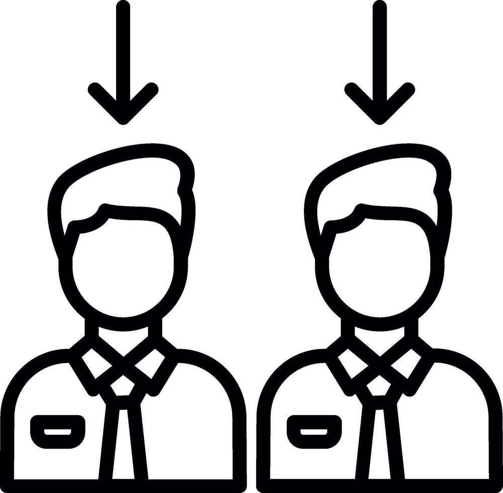 Employees Line Icon Design vector