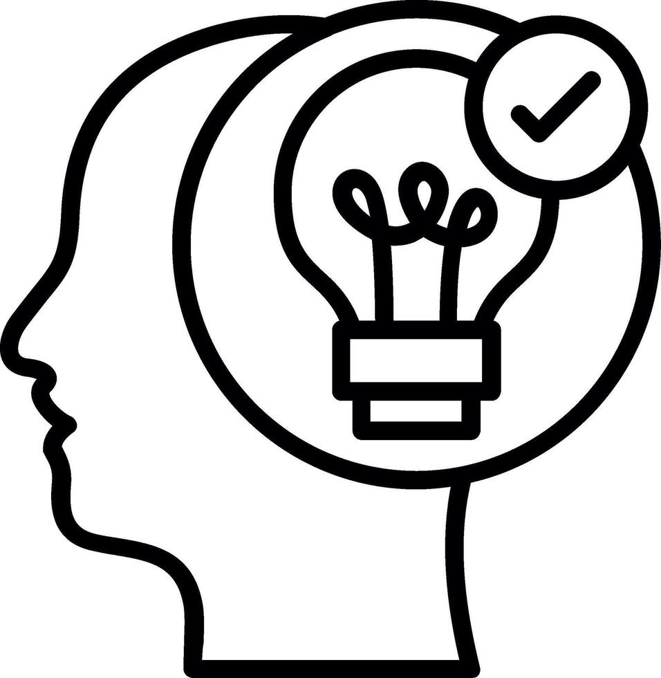 Inspiration Line Icon Design vector