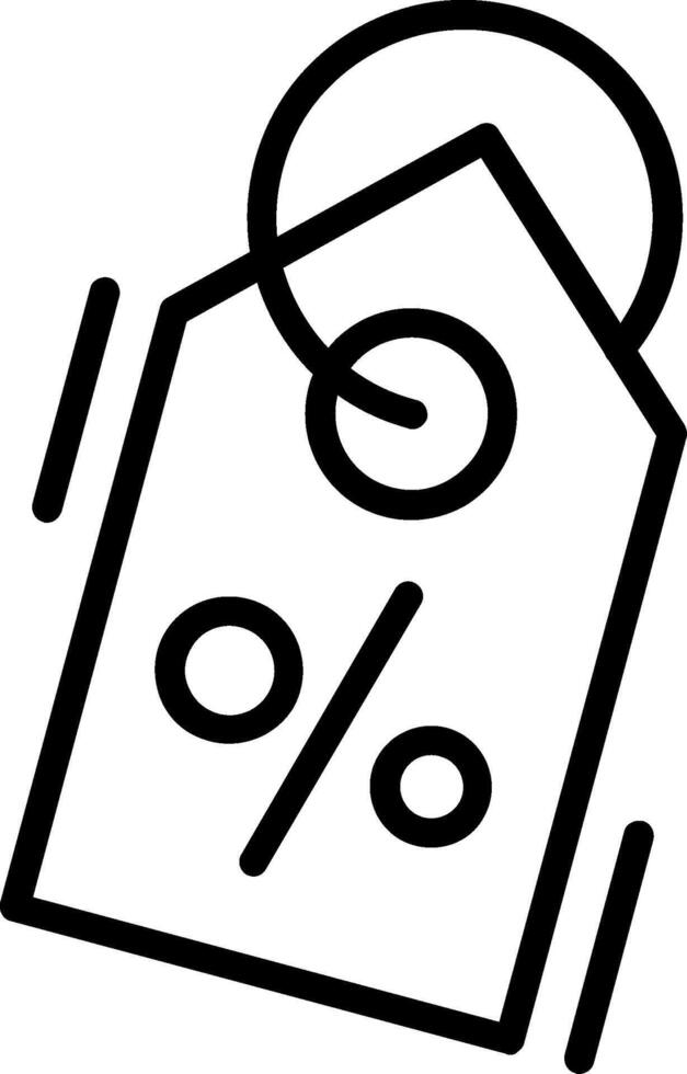 Discount Line Icon Design vector