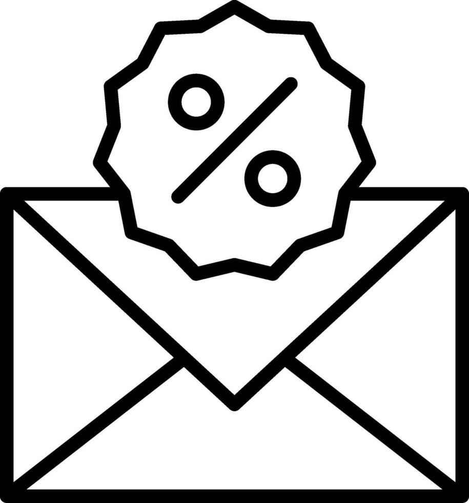 Email Line Icon Design vector