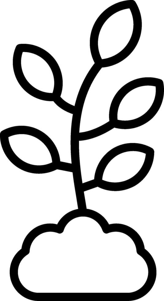 Plant Line Icon Design vector