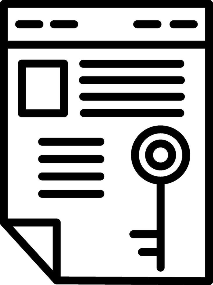 Ownership Line Icon Design vector
