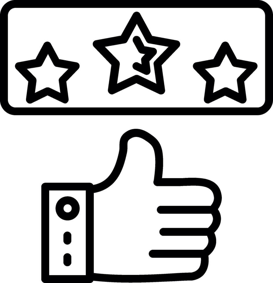 Rating Line Icon Design vector