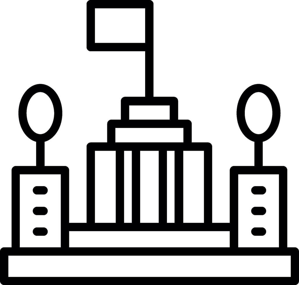 Slavin Memorial Bratislava Line Icon Design vector